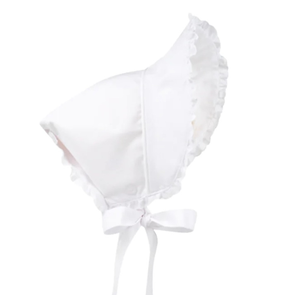 Beaufort Bonnet Co “Catesby Country Club Bonnet”, light pink/white Swiss dot, XS